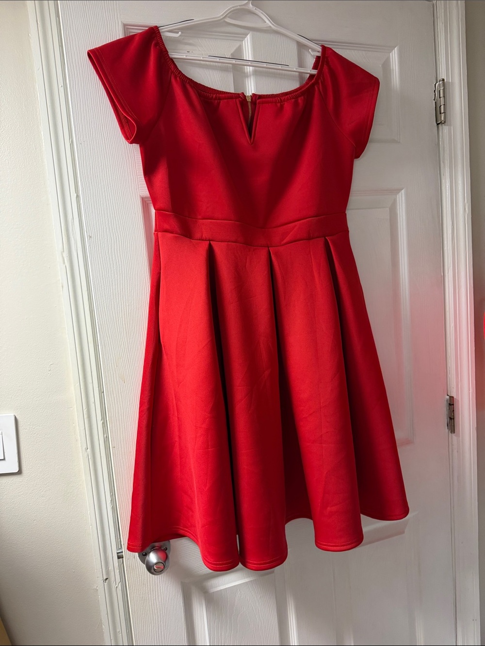 Woman’s Red Fit-and-Flare Dress - Classic Party Dress